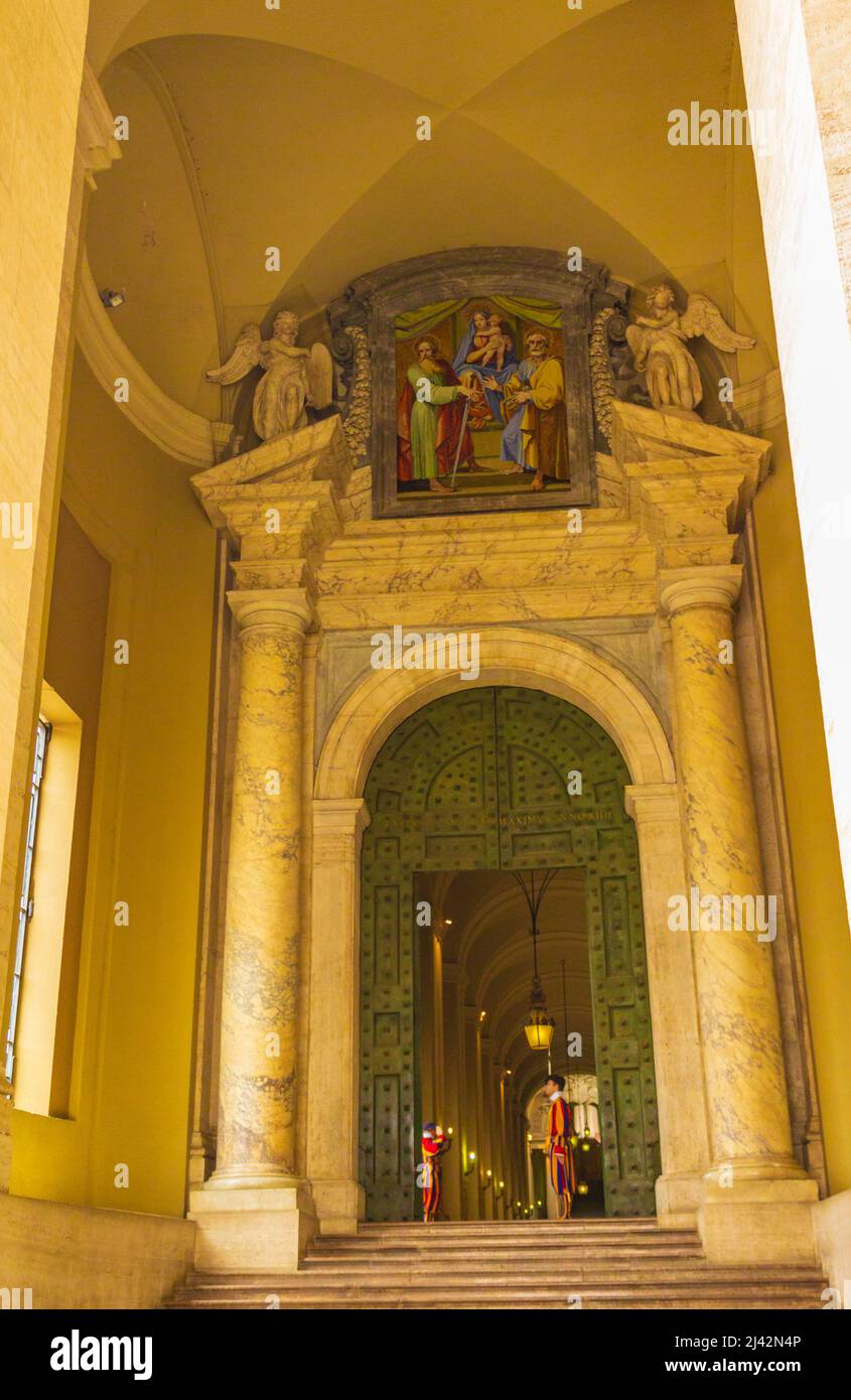 The Bronze doorPorta di Bronzo of Saint`s Peter Basilica with Swiss